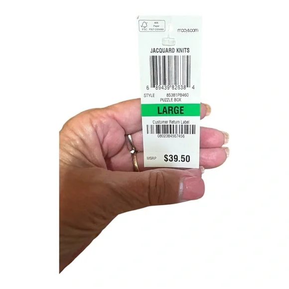 JM NWT Collection Black and White Fitted Graphic Blouse - Picture 7 of 7